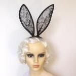 Black lace bunny ears headb..